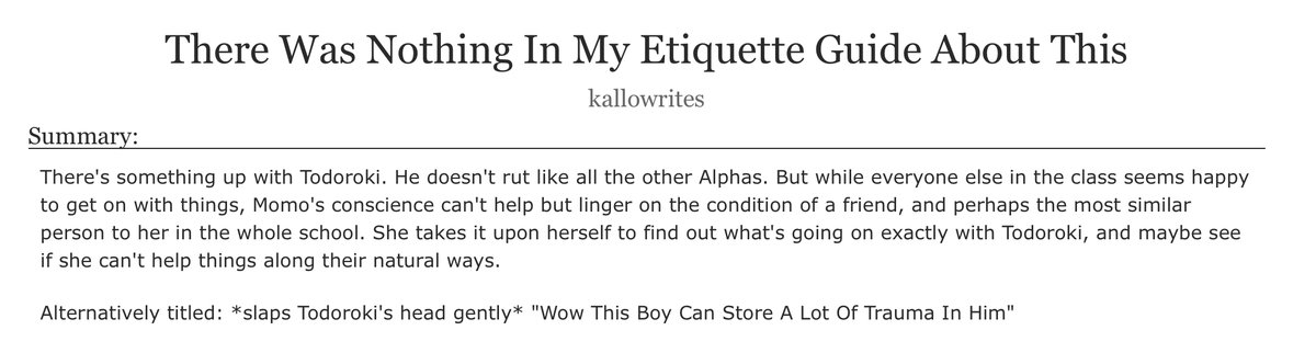 KalloWrites's tweet photo. @bnhaanimalia #wildsideweek #wildside2022 the ideas gremlin who lives in the back of my head loved the last day, and hey i now have a whole fic for it! caring omega momo / angsty alpha todoroki https://t.co/tlTsa8fJwW https://t.co/ozh5rKkGKc