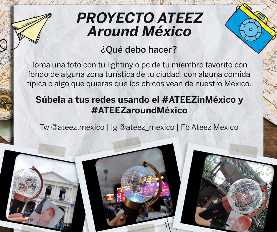 ateez_mexico's tweet photo. [PROYECTO 🌎 #ATEEZ AROUND MÉXICO 🇲🇽 ]

MXAtiny inspiradxs en el último space que tuvimos, te invitamos a participar en este movimiento.

Sube tu 📷 utilizando los #ATEEZinMéxico y #ATEEZaroundMéxico

¡Sigamos haciendo ruido hasta lograr tenerlos en nuestro país!

@ATEEZofficial https://t.co/XOsrQaMb74