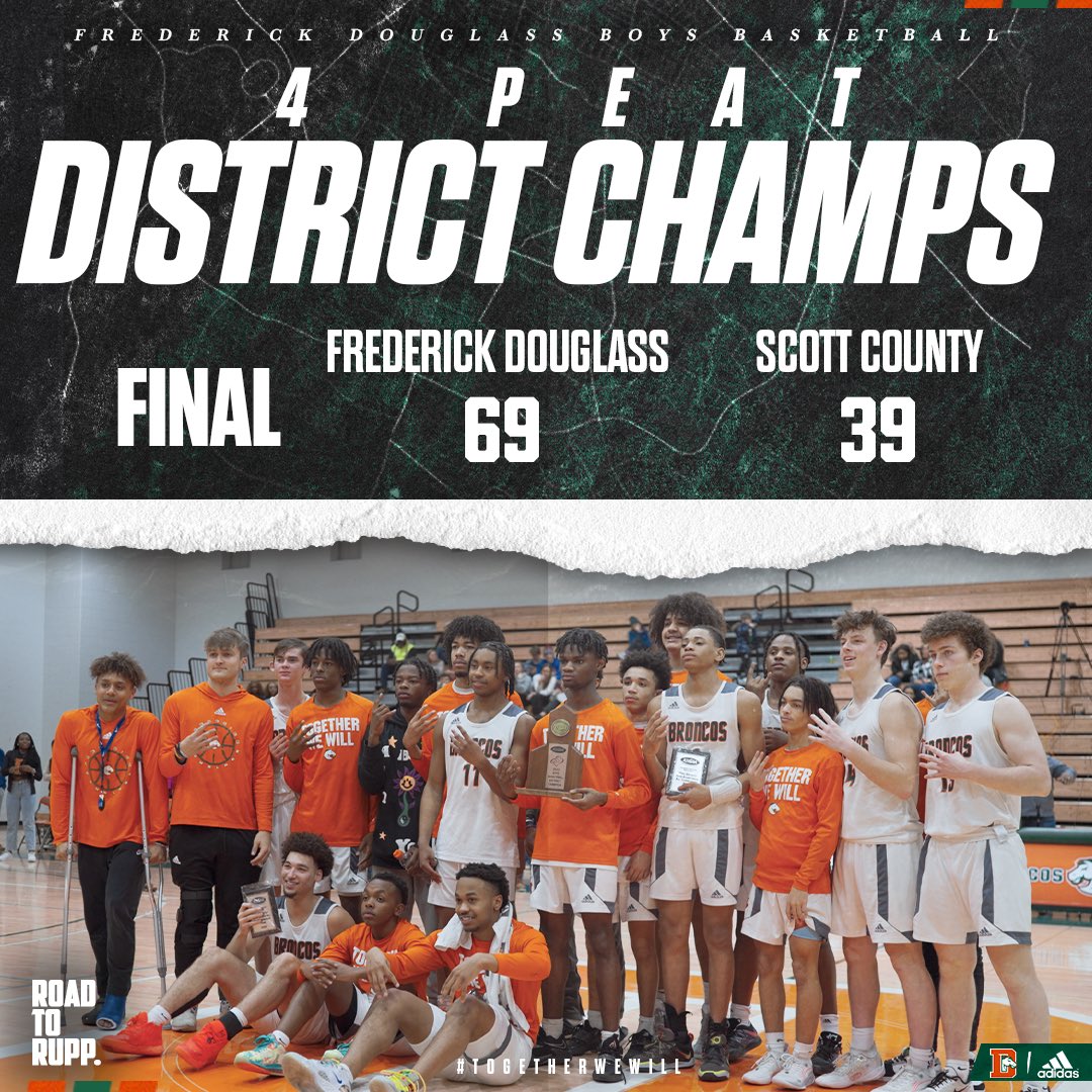 District Champs ✅
4 Peat ✅
Step 2 ✅ 

#RoadToRupp #TogetherWeWill