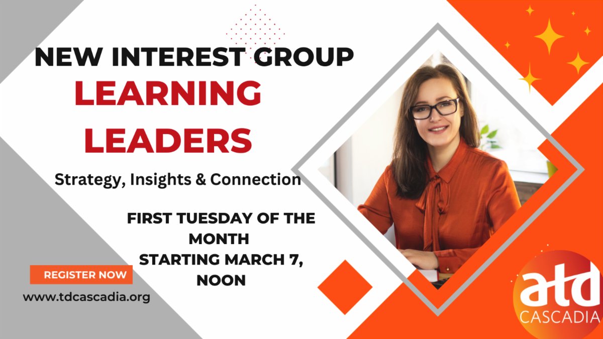 TDCascadia's tweet photo. Connect with other learning leaders to share current issues, gain actionable insights on delivering a talent development strategy  and receive valuable advice and support from your peers.  First session on March 1st. Details here: https://t.co/lb9NLAcUYs https://t.co/jGc3oyXVwE