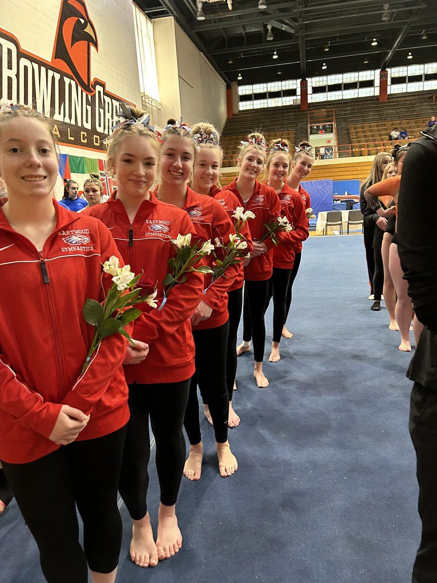Congrats to Mya and Brooke, they are State Bound! On Bars and Floor respectively. Also congrats to this team for an amazing finish this season placing 3rd at the District meet is a great accomplishment!