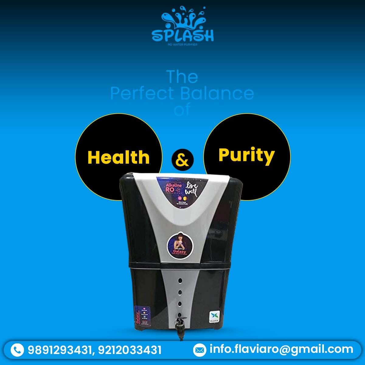 splash_flavia's tweet image. The Perfect Balance of 𝗛𝗲𝗮𝗹𝘁𝗵 &amp;amp; 𝗣𝘂𝗿𝗶𝘁𝘆 ⚖️ 👈 💯 

For more info, you can contact in below details
📲9891293431
🌐info.flaviaro@gmail.com

#waterRO
#splashflavia
#waterpurificationsystem
#ROmaintenance
#waterfiltrationsystem
#waterpurifier
#ROplant
#ROtechnician
#water