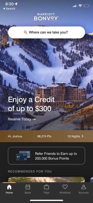 I have almost 100k marriot points, a free night up to 35k points and a 300 dollar credit 😅 i need to