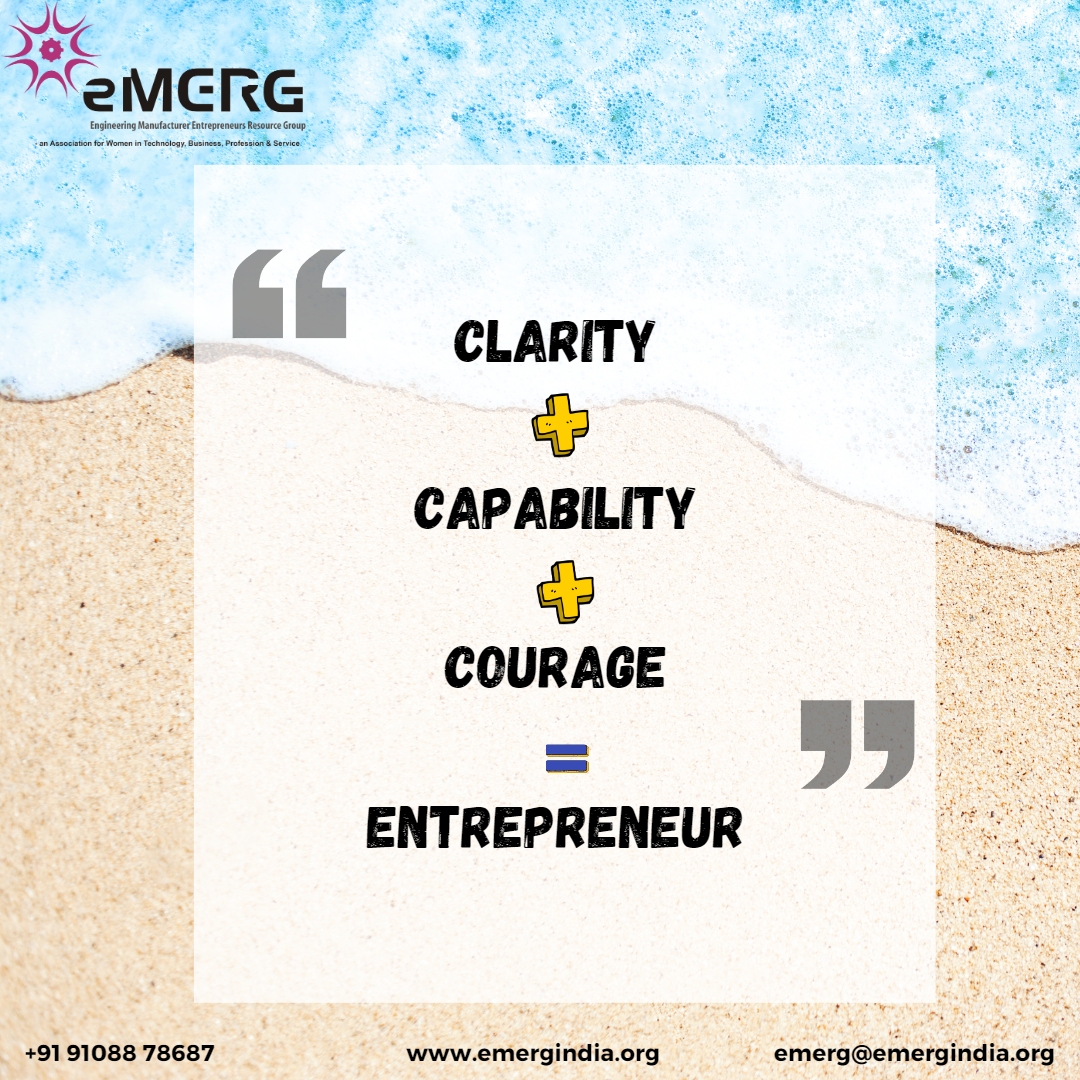 Qualities that are needed to be a successful entrepreneur.

#womeninbusiness #womeninbusiness #womenentrepreneurs #girlpower #womensupportingwomen #womensupportingwomeninbusiness #business #strongwomen #supportsmallbusinesses #allaboutemerg #eMERGIndia #Courage #Capability