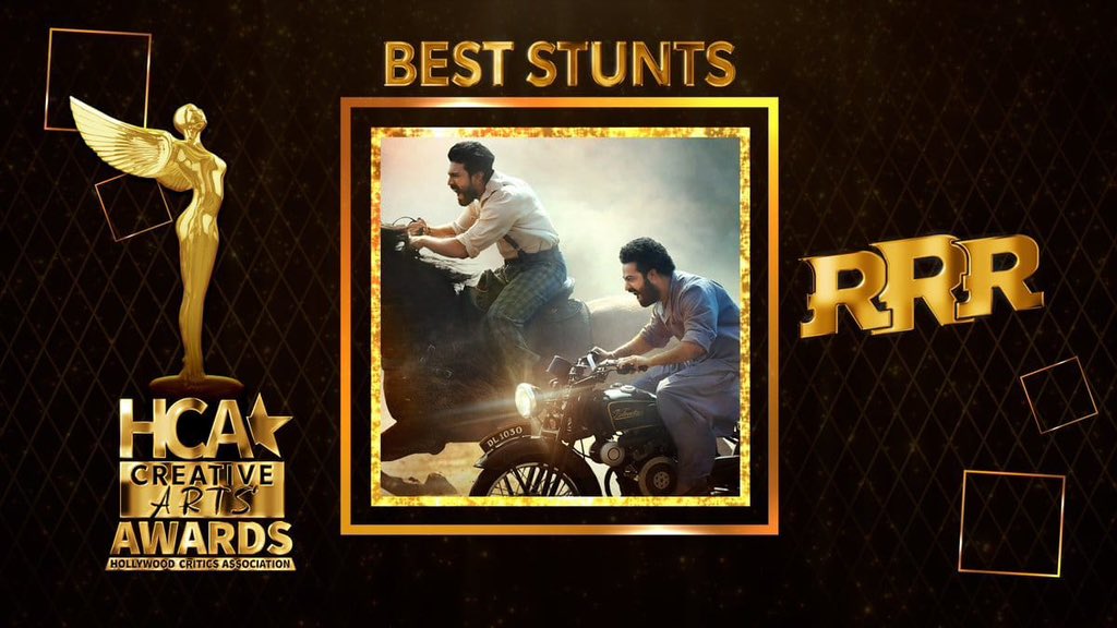 IamSaiDharamTej's tweet photo. #RRR creates a magnificent history yet again winning awards across 4 categories at the Hollywood Critics Awards.

Hearty congratulations to
@ssrajamouli Garu @AlwaysRamCharan @tarak9999 @mmkeeravaani Garu &amp; the entire team. https://t.co/ZQ00DdP7sO
