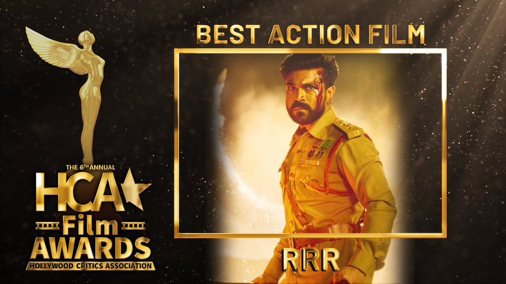IamSaiDharamTej's tweet photo. #RRR creates a magnificent history yet again winning awards across 4 categories at the Hollywood Critics Awards.

Hearty congratulations to
@ssrajamouli Garu @AlwaysRamCharan @tarak9999 @mmkeeravaani Garu &amp; the entire team. https://t.co/ZQ00DdP7sO