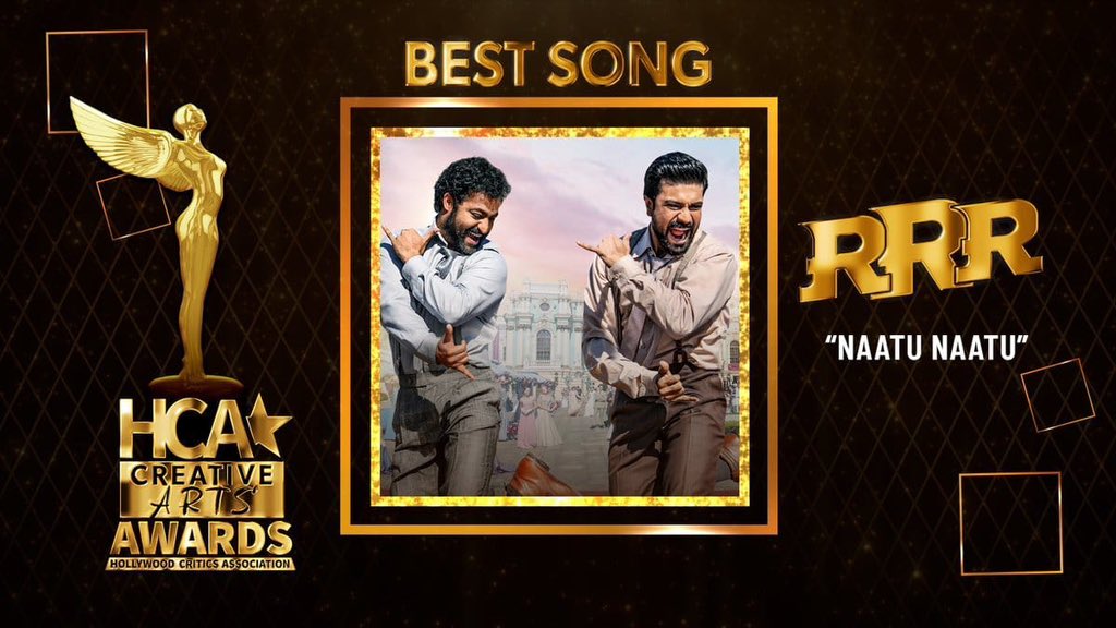 IamSaiDharamTej's tweet photo. #RRR creates a magnificent history yet again winning awards across 4 categories at the Hollywood Critics Awards.

Hearty congratulations to
@ssrajamouli Garu @AlwaysRamCharan @tarak9999 @mmkeeravaani Garu &amp; the entire team. https://t.co/ZQ00DdP7sO
