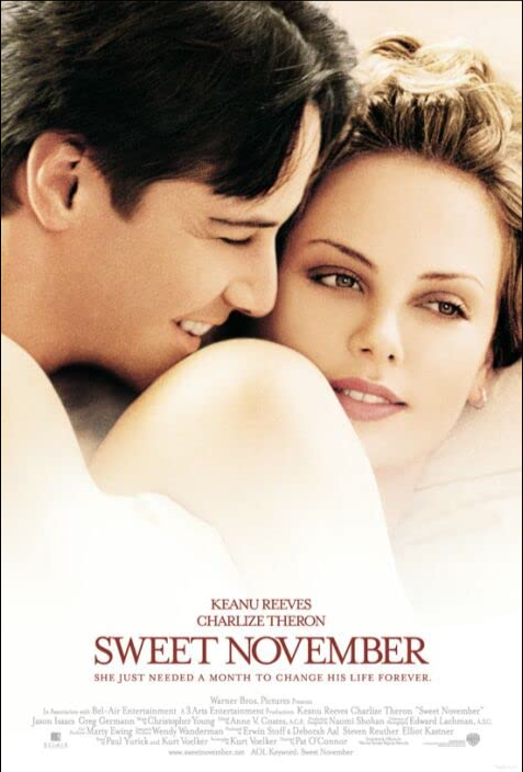 Honky275's tweet photo. Greg Germann carries over to Movie 4,356 "Sweet November". 6 out of 10. A free-spirit woman tries to change a #workaholic by making him move in for a month. Duh, they fall in love. #romance #KeanuReeves #CharlizeTheron #JasonIsaacs #roomance #SanFrancisco
https://t.co/TVQ2PKKzXx https://t.co/IwmJHMeYSY