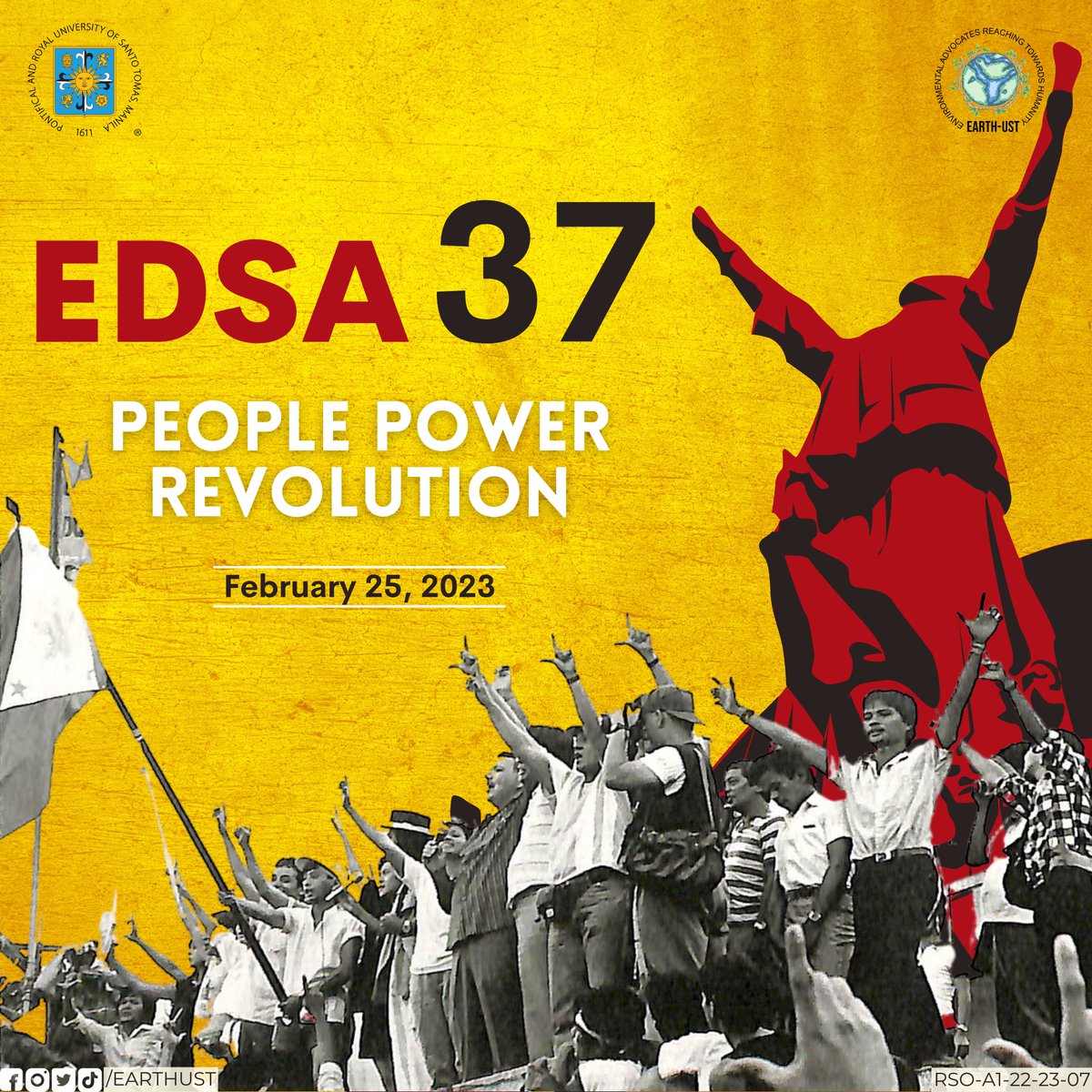 earthust's tweet photo. Sa paggunita ng ika-37 na anibersaryo ng EDSA People Power Revolution, alalahanin natin ang kapangyarihan at lakas ng taumbayang pinagbuklod ng iisang mithiin—ang kalayaan mula sa kamay ng diktadura. 

1/3 https://t.co/1jLnFWT8Xl