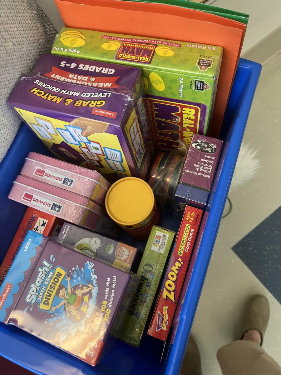 MackTeachesMath's tweet photo. Thank you! Getting new math games for student enrichment was such a treat! Diving in right away! @PGCPSTAG @TonyaW0621 @PGCPSK5Math @pgcps https://t.co/CL20bo5vuk