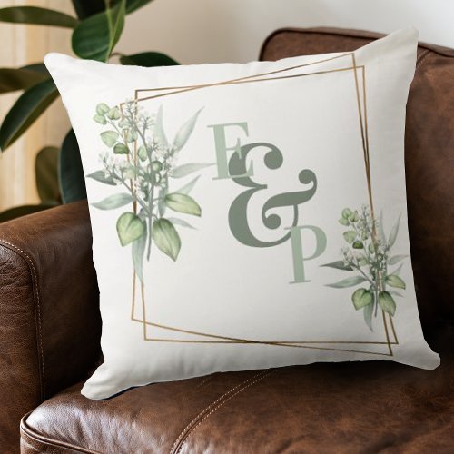 Elegant Eucalyptus Gold Frame Monogram Initials  Throw Pillow zazzle.com/elegant_eucaly… via @zazzle 
#throwpillow #personalizedthrowpillow #personalizedhomedecor #monogramgiftideas #personalizedgiftideas #eucalyptus #greenerywedding #weddinggiftideas #homedecor #zazzlemade #zazzle