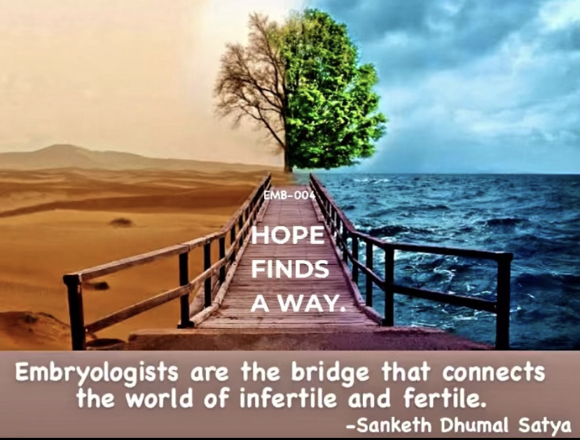 sanketh15's tweet photo. Embryologists are the bridge that connects the world of infertile and fertile ✊💐
@VedPrak09729923 @DeepakNModi  @Priyakannan_pk @drmalhotraK @drsayalikandari @drprateek_m @ChimoteNishad https://t.co/iWtZrKiwJU