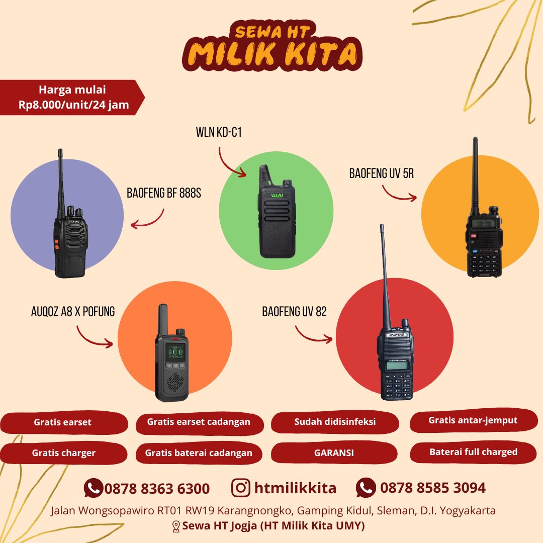 htmilikkita's tweet photo. Rekomendasi Sewa HT terbaik dan terlengkap di Jogja. #sewahtjogja https://t.co/BW3lcYDZeY