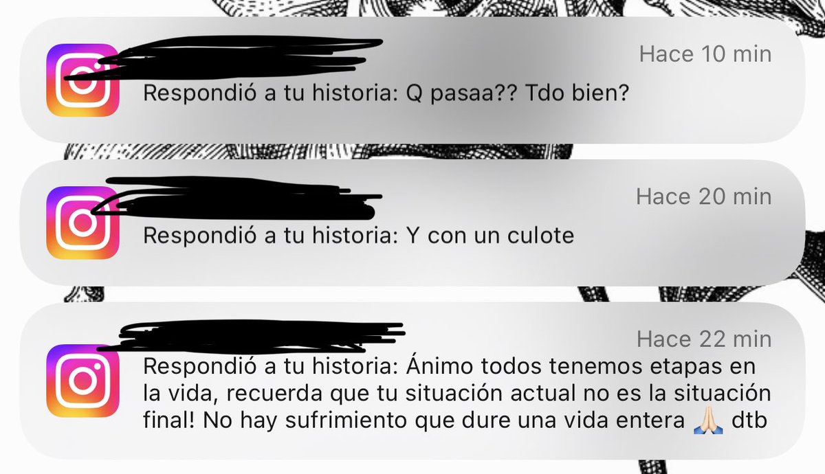 Hay tres tipos de personas comentando mi historia:
1. Quiere saber todo el chisme
2. Preocupado por el físico (yo igual)
3. Enfocado en el interior 

A todos los tqm, ok? Grcs
