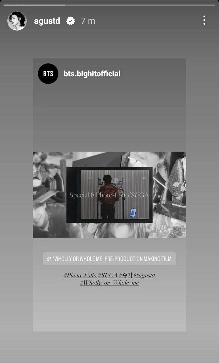 932220SG's tweet photo. agustd reposted bts.bighitofficial Instagram story

watch, like and comment 
📎https://t.co/pcfDAvbxd2
#Wholly_or_Whole_me 
#SUGA #AgustD #슈가 https://t.co/CkWh7mDChh