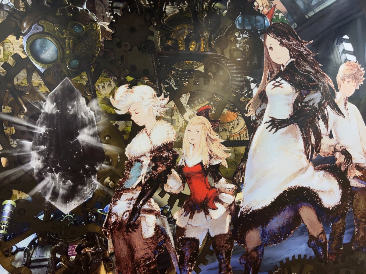 #ブレイブリー10周年 展行ってきました!10周年おめでとうございます!年前になけなしのお小遣いで限定版を購入した記憶が蘇ります😭ティズアニで膝に矢を受けて以来ずっと好きな作品なのですが、貴重な原画と会場内で流れる作中BGMで目頭が熱くなる感覚です… 
