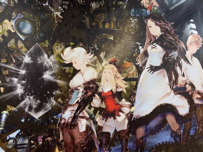 #ブレイブリー10周年 展行ってきました!10周年おめでとうございます!年前になけなしのお小遣いで限定版を購入した記憶が蘇ります😭ティズアニで膝に矢を受けて以来ずっと好きな作品なのですが、貴重な原画と会場内で流れる作中BGMで目頭が熱くなる感覚です… 