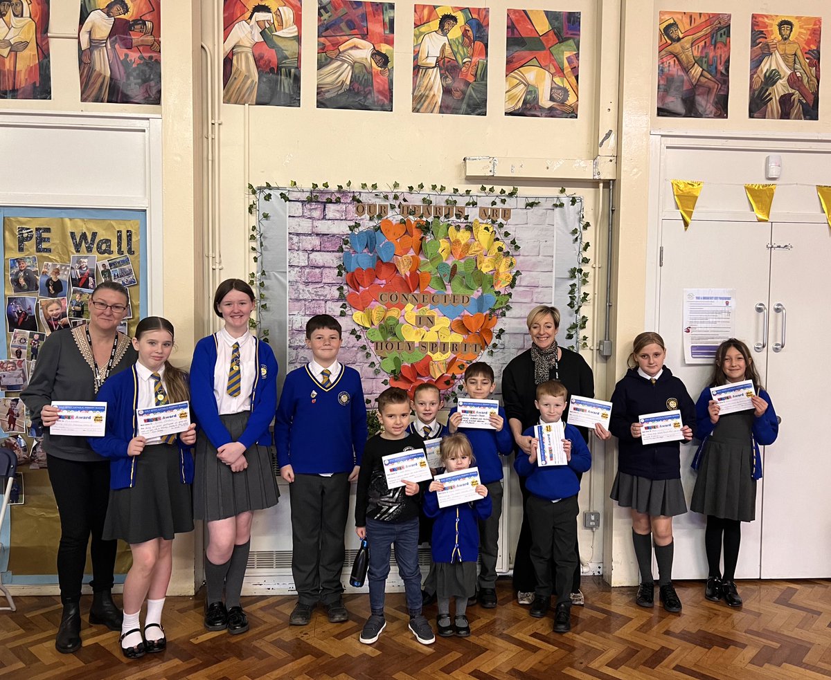 HolySpiritWA9's tweet photo. On Friday in our whole school assembly, we celebrated how we lived out our February value of the month which was ‘Tolerance’. 👏Congratulations to our award winners- we are so proud of you all! 😃🕊️#valueofthemonth #soaringtonewheights @MrsJMC1 https://t.co/qmNrTxip3b