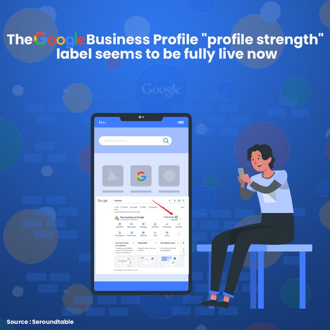 The Google Business Profile 'profile strength' label seems to be fully live now 

#bcdm #googlemybusiness #googlemybusinesstips #googlemybusinessguide #googlemybusinesslisting #googlemybusinessoptimization #localseotips #localseoexpert #localseomarketing #googlebusinessprofile