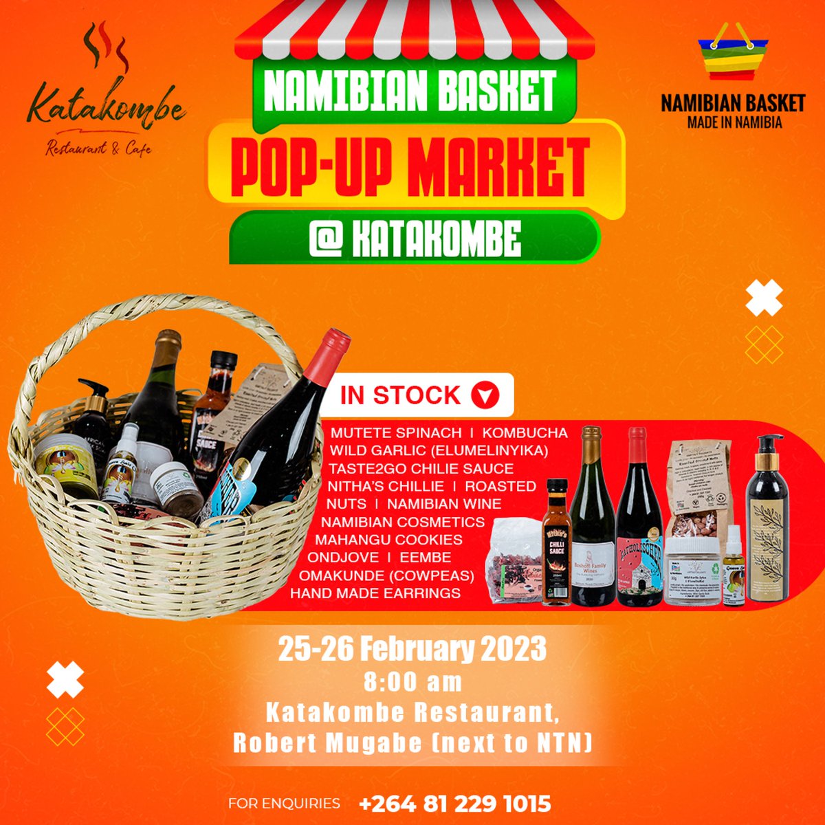 ML_Musik's tweet photo. I guess my siblings who are also my employees are waiting for me to wake them up since it's 7 and we need to set up by 8. Catch me this morning at Namibian Basket Pop-Up Market at our fav traditional food restaurant @KatakombeR https://t.co/YPLjNCRmm6