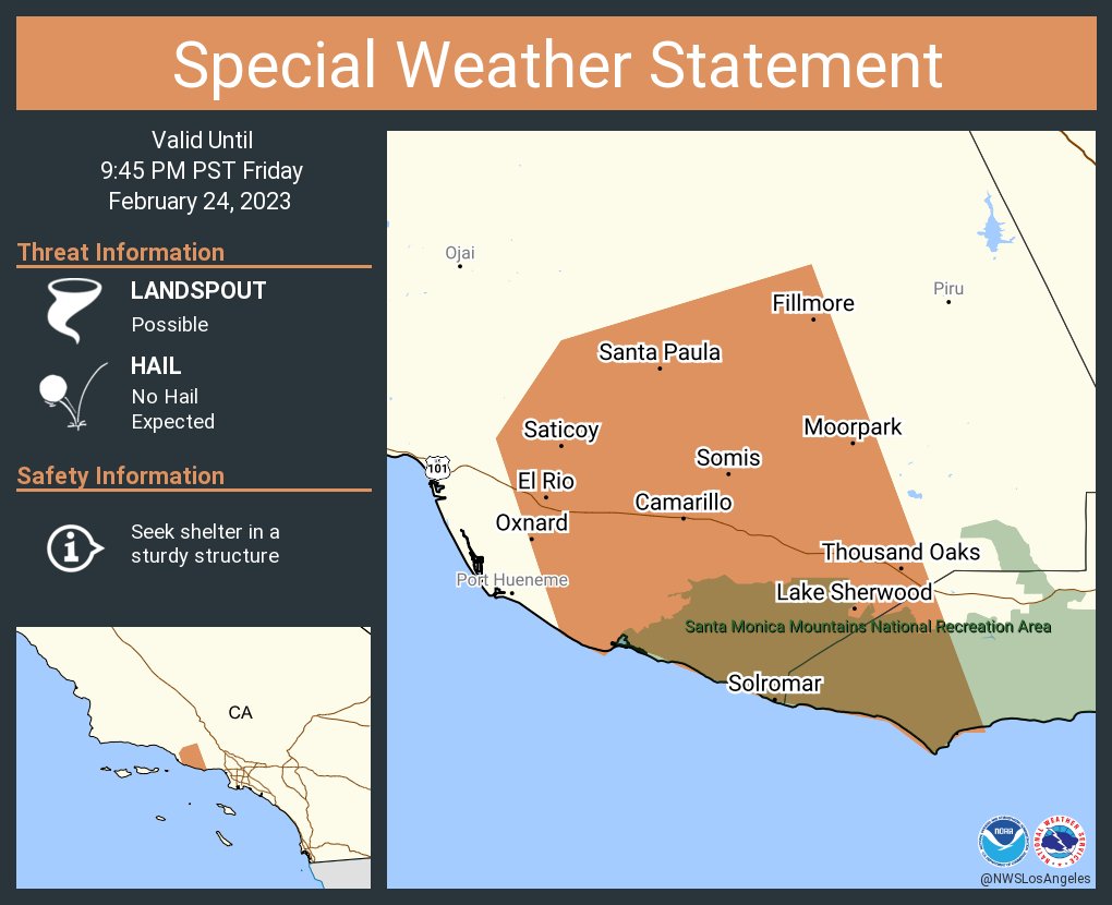 Jennifer V. Aiken 🕊🇺🇸💜 on Twitter "RT NWSLosAngeles A special weather statement has been