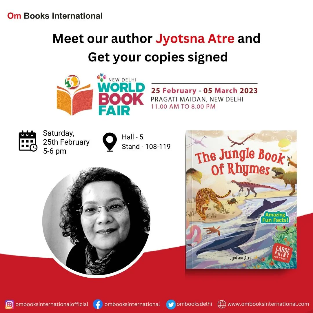 JyotsnaAtre's tweet photo. If you are in Delhi, would love to meet you at the World Book Fair today! 

#WorldBookFair2023 #ChildrensBook #wildlife #AuthorLife https://t.co/xyWCym7ZBT