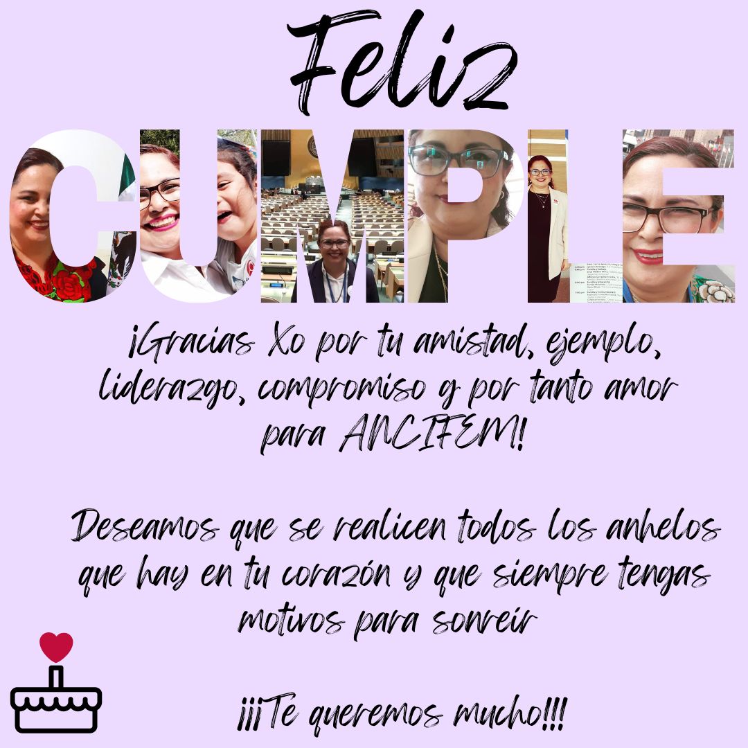 AncifemNacional's tweet photo. Nuestra Presidenta cumple años así que el día de hoy estamos de Fiesta! 🥳🎂🥂
Queridísima @xocordova  Siempre agradeceremos la coincidencia de tu vida en la nuestra! Que tengas un muy bonito cumpleaños en compañía de tu familia! Te mandamos muchos abrazos cargados de cariño!  ❤️ https://t.co/hpbKUv43Dr