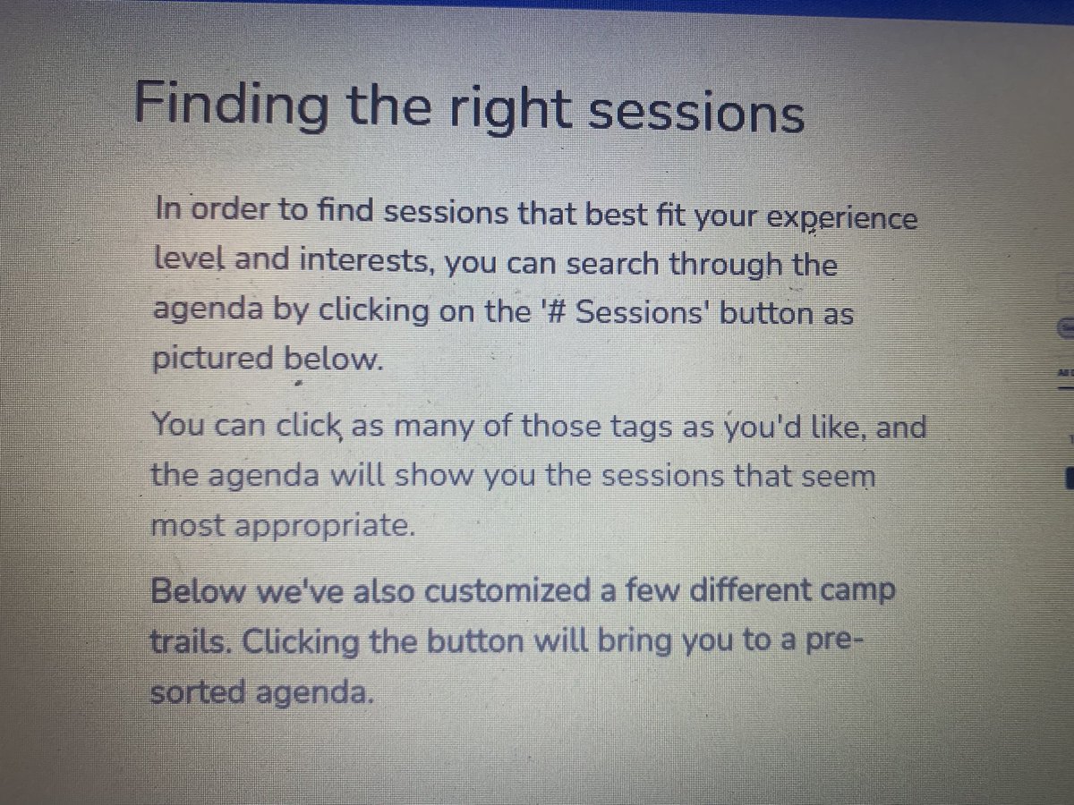 MissUCLA's tweet photo. #CampEngage 23 has trails made for You & ME 5 Unique paths you can CHOOSE #CampBasics #Trailblazers #TechInfused #CreatingImpact #EmpoweredAdventures now thats exciting NEWS From OpeningSession 2 ClosingSession & 41 Sessions inBETWEEN learning takes place on Any&Every SCREEN https://t.co/7JS2FMBhFJ