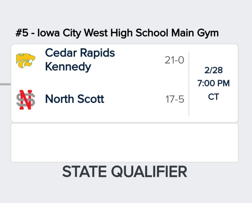 CRKennedyHigh's tweet photo. Game is Tues at IC West! Win and we are #ToTheWell https://t.co/2W9DRbhhEd