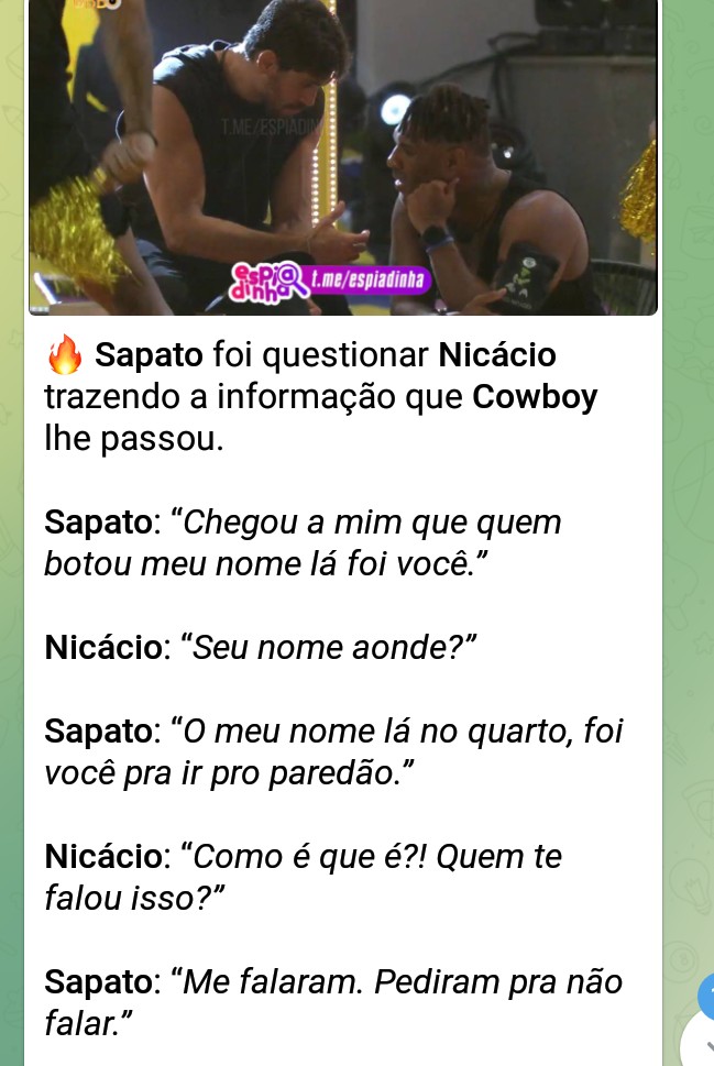 bwnita's tweet photo. cowboy falou pro sapato que nicácio sugeriu o nome dele como alvo, o sapato foi confrontar o nicácio QUE ESTAVA SENTADO TRANQUILO e agora estão falando que o doutor que quer causar

detalhe: ele querendo cobrar o nicacio sendo que ele também bota o doutor como alvo SEMPRE https://t.co/B3Tc4LxP9z