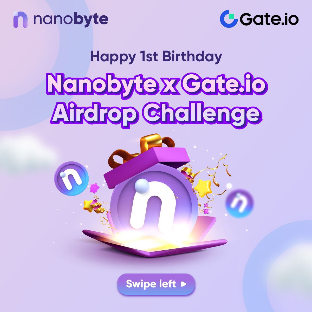 nanobyte_io's tweet photo. Collaborating with @gate_io , we have decided to do an ✨Airdrop Challenge!✨
👉🏻Complete several simple tasks from us to get a ticket. The more you completed, the more rewards you will get from us!🔥🎁
Click this link below to start the journey 👇🏻
https://t.co/Y9BiUe38Q4 https://t.co/wfclhL6COO