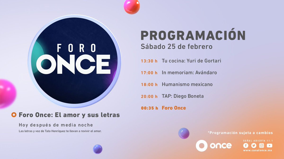 CanalOnceTV's tweet photo. El amor nos brinda tantas maneras de expresarnos y una de mis favoritas es cuando lo hace con la música 💕🎶.
Te invito a disfrutar esta magia en #ForoOnce 🙌, hoy después de la medianoche por el 11.1 de tu TV 📺. https://t.co/NFAXZYyuF1
