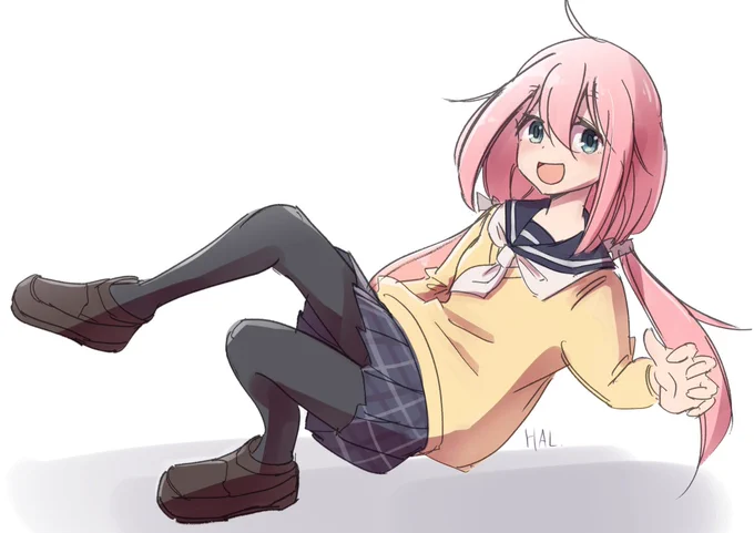 スカートにチェック柄つけといた 