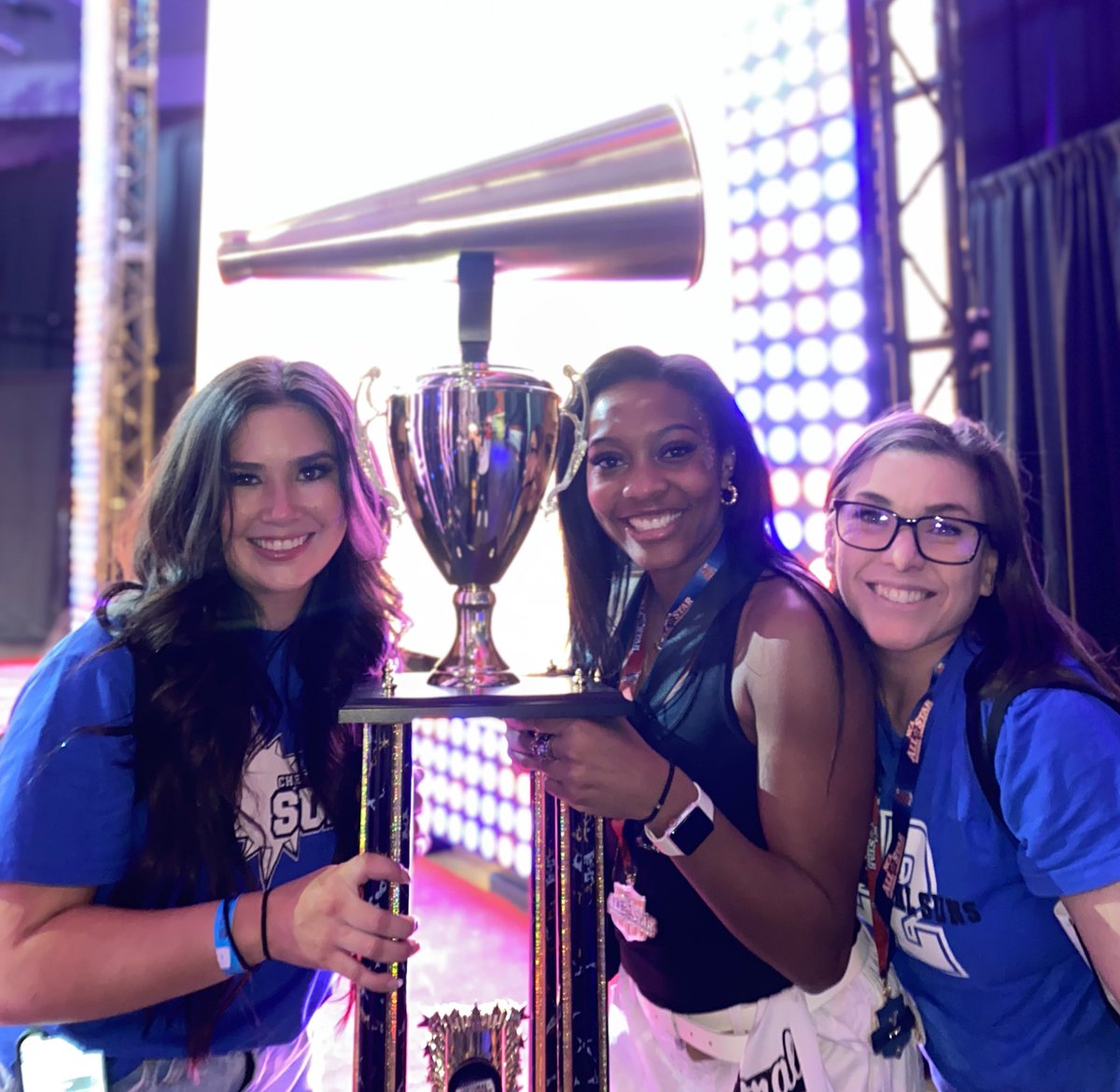 ca_denverco's tweet photo. ✅ First time CCS Prep teams have competed at NCA 

✅ A hit zero routine

✅ First giant megaphone NATIONAL CHAMPION trophy coming home with a Suns Prep team

CONGRATULATIONS, SENIOR GOLD! ☀️

#ProudToBeASun https://t.co/inl5LUnVPT