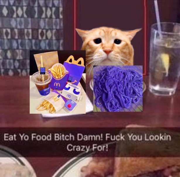 jeIIyp's tweet photo. Like is that the new fx meal?? https://t.co/nc2Kzotwic