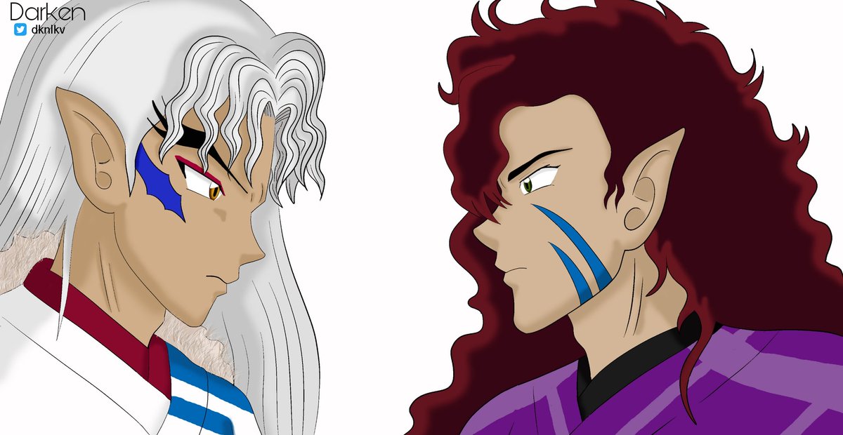 dknlkv's tweet photo. Ellos con ganas de pelearse un ratito 🤭❤️ hice este dibujo para mi fic 😁 lo dejo por aquí para desearles un bonito fin de semana ☺️💖💖

#inunotaisho #toga #dknlkv #kirinmaru #fanart #犬の大将 #半妖の夜叉姫 #cessps #fanfic https://t.co/h0AsBdnQwf