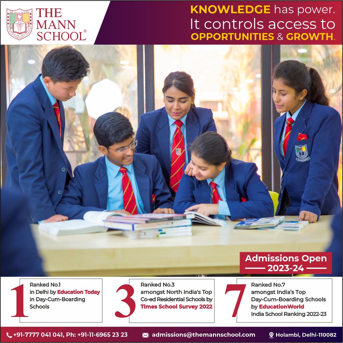 themannschool's tweet photo. The Mann School (MS) is a Co-ed Day-cum-Boarding School located in Delhi.
MS invites Admissions (A.Y. 2023-24) for Day-cum-Boarding School.
For More Information:
# +91-7777041041, +91-1169652323
https://t.co/I2Ljff0xyz
#themannschool #boardingschool #coedschool https://t.co/c8iiTV7Kty