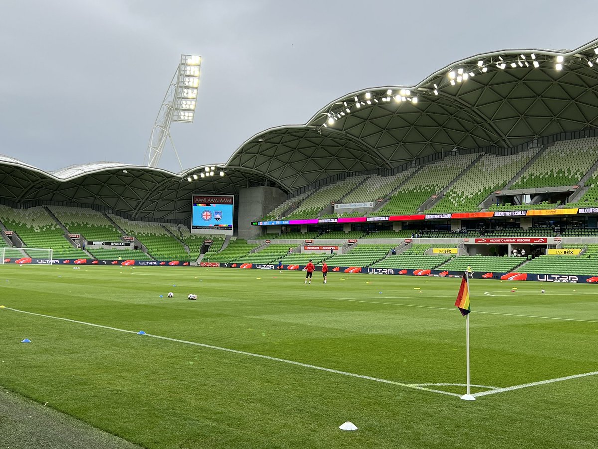 Saturday afternoon, like home…raining and chips, football from the A League as table toppers Melbourne City take on Sydney in the AAMI stadium. No home shirt as it looks like Man City, so a 3rd shirt, a scarf and a chat with some Sydney fans who also support Spurs.

Ground 703.