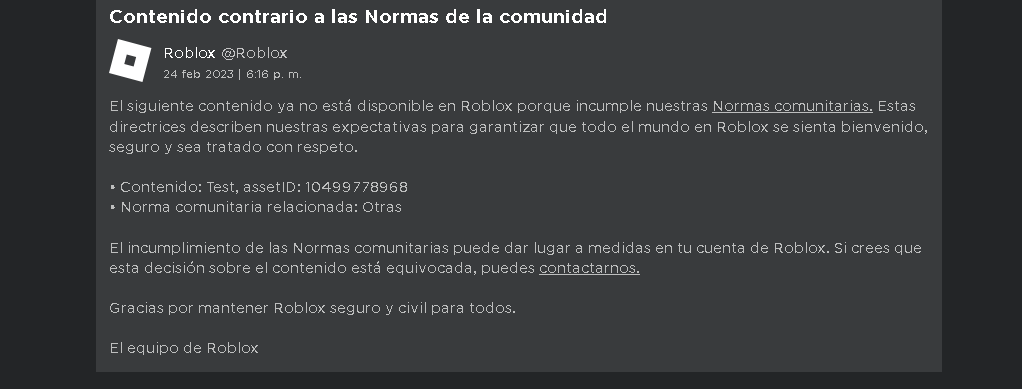 roblox? que es esta advertencia