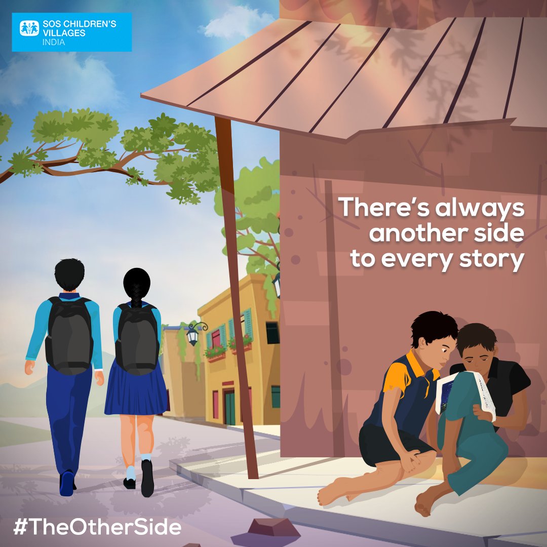 SOSVillageINDIA's tweet photo. Even the simplest of stories have a different side to them. #theotherside 

#SOSCVI #SOSChildrensVillagesIndia #SOSIndia #TheOtherSide #NGO #Charity #ChildCare #ChildDevelopment #WholesomeDevelopment #SkilledYouth #Empower #Uplift #GoodCause #SupportUs #DonateNow https://t.co/yOQQTsUbU2