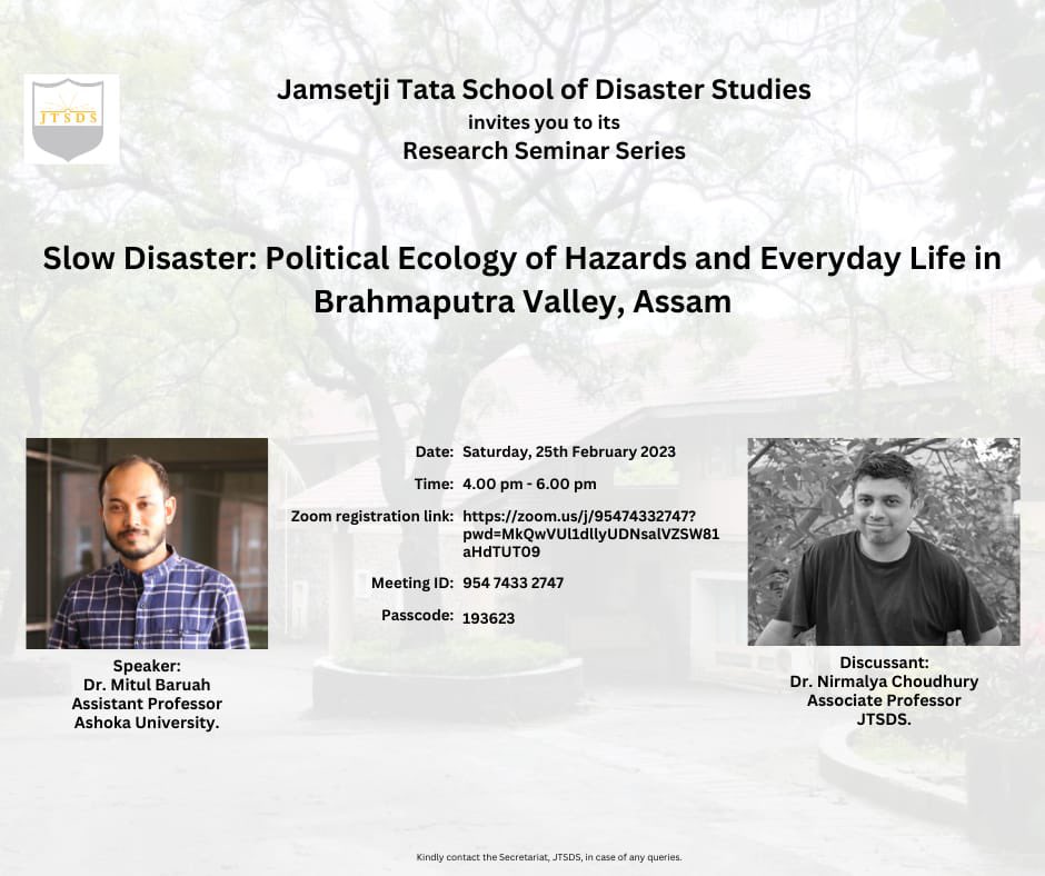 Speaking at #TISSMumbai this evening, my alma mater, and it feels so special!
#Rivers #Disaster #BookTalk