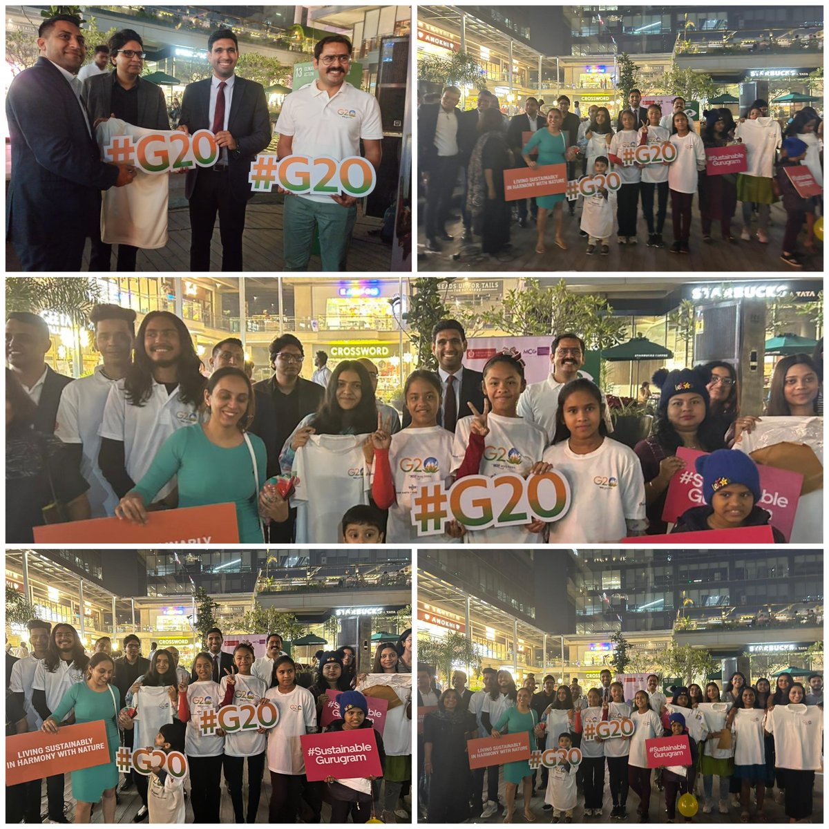 DC_Gurugram's tweet photo. A Flash mob was organized at #WorldMark Mall on 24.02.2023 in connection with G-20 Summit in #Gurugram. Gurugram DC Shri Nishant Kumar also participated in this event. The excitement among citizens continues to grow in Gurugram to host @g20org.
#G20India #Gurugram #Haryana https://t.co/SEaLG7MzvL