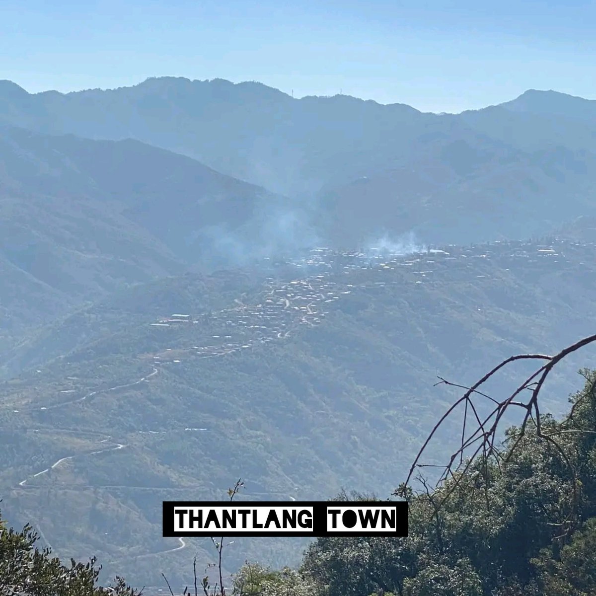 Myanmar junta carried out a series of airstrikes on Thantlang town this morning. A bomb was also dropped on Camp Victoria, the Headquarters of Chin National Front, which exploded in a forest near the camp, a CNA fighter told The Chin Journal.