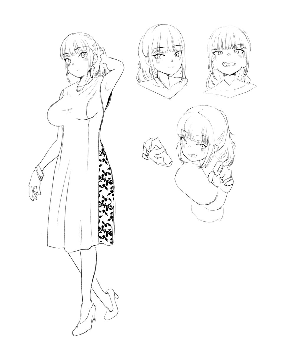 ふたなりさん。
ラフ 