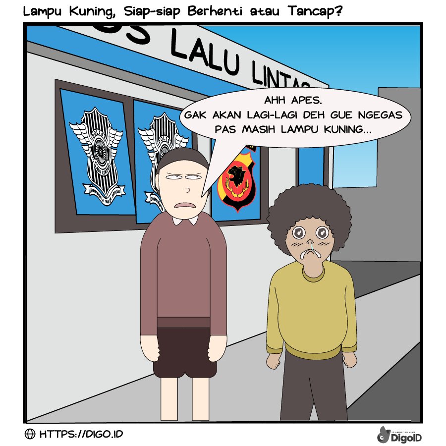 digo_idn's tweet photo. Nah, kaann jangan diikuti ya teman-teman kelakuan si Sinyo dan si Kibo.. apes sendiri kaan😂
#DigoID #lampukuning #trafficlight #komikdigo https://t.co/MyyD3WF8xa
