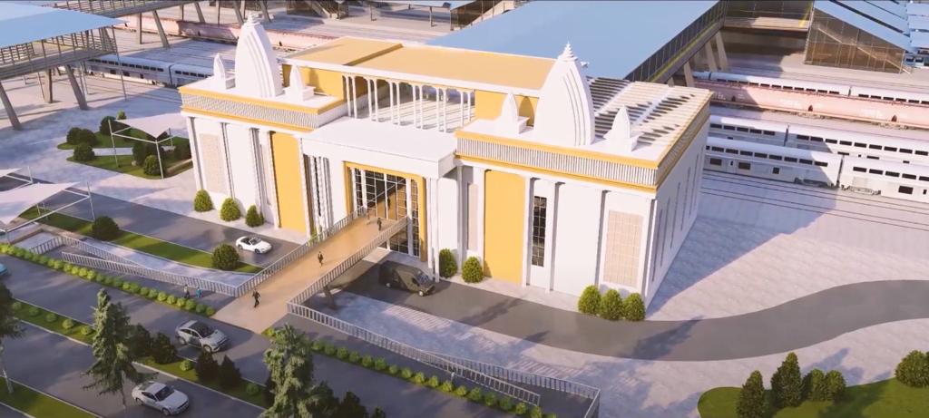 RailMinIndia's tweet photo. Majestic Makeover: Proposed design of the to be redeveloped Jammu Tawi Railway station. https://t.co/5mWKTaCypu