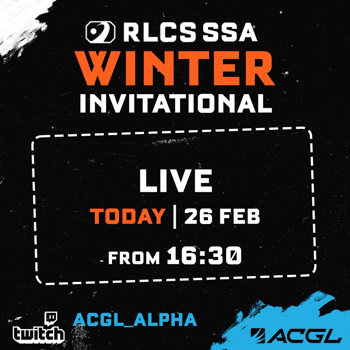 🏆 Championship Sunday in the #RLCS SSA Winter Invitational!

⏰ Tune in from 16h30 for the best local #RocketLeague in action.

📺 twitch.tv/acgl_alpha

#RLZA #RLSSA #ThisIsSSA #AfricanEsports #esports #esportsZA #AfricanGaming #gaming #gamingZA #ZAstreams