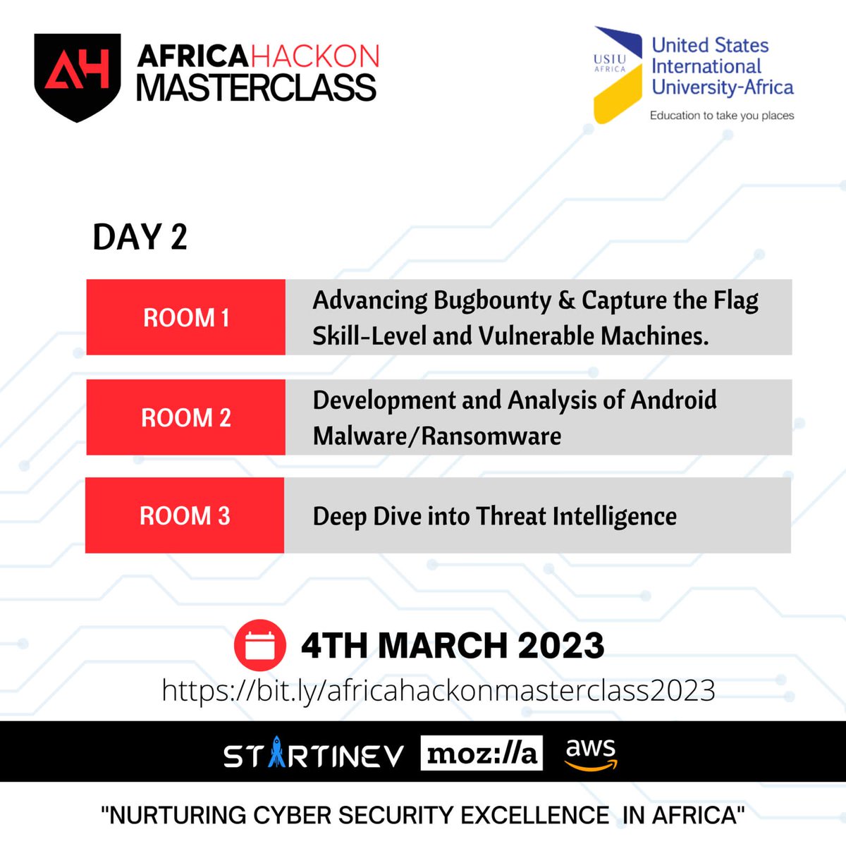 erickie007's tweet photo. Register for your masterclass @AfricaHackon if you haven't! 
Tix available.
https://t.co/Vea0KJieeu 

#infosec #cybersecurity #BugBounty #CloudComputing https://t.co/YfPoVUEGgP