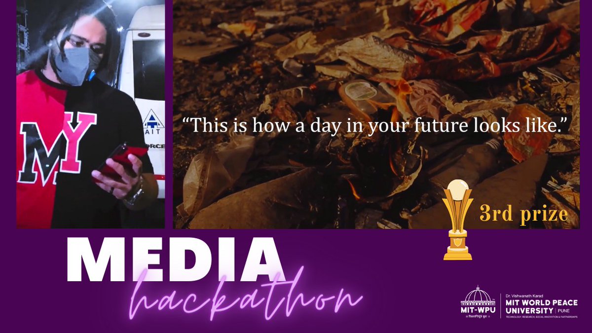 MITWPU_SOMC's tweet photo. Our MEDIA HACKATHON 2023 was a roaring success as students wowed everyone with their films and problem-solving skills. Here is the 3rd Prize winning film made by team Sus Life. #MITWPU #MediaHackathon #Pune 
https://t.co/jO9YyFvUKz https://t.co/nuiBZflfaQ