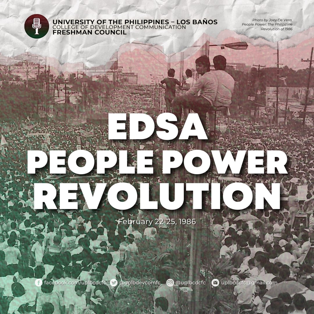 uplbdevcomfc's tweet photo. [PAHAYAG NG CDC FC SA IKA-37 NA ANIBERSARYO NG PEOPLE POWER REVOLUTION] 

Ang CDC FC ay nananawagan sa lahat na huwag kalimutan ang rebolusyonaryong pagkilos ng taong bayan upang ibagsak ang tiwaling diktadura.

#NeverForget 
#NeverAgain
#EDSA37 
#CDCFC22 https://t.co/e1A5AvjOrw